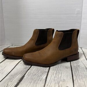 Ariat Men's Tan Leather Ankle Boots 9.5D